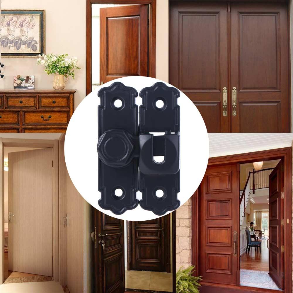 Anti-theft Door Hasp 90 180 Degree Door Bolts Sturdy Door Buckle  Kitchen Bedroom Bathroom