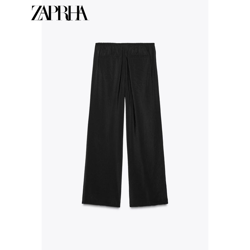 Zaprha 2025 Summer New Arrival Lightweight Draping Mid-Waist Minimalist Casual Pants for Women Slim Looking Loose Feeling 3067450