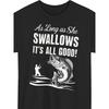 European Sizes Funny Fishing T-shirt for Men | Crew Neck, Casual Short-Sleeved, All-Season Fitted Black Shirt, Perfect for Anglers, Fishing Trips