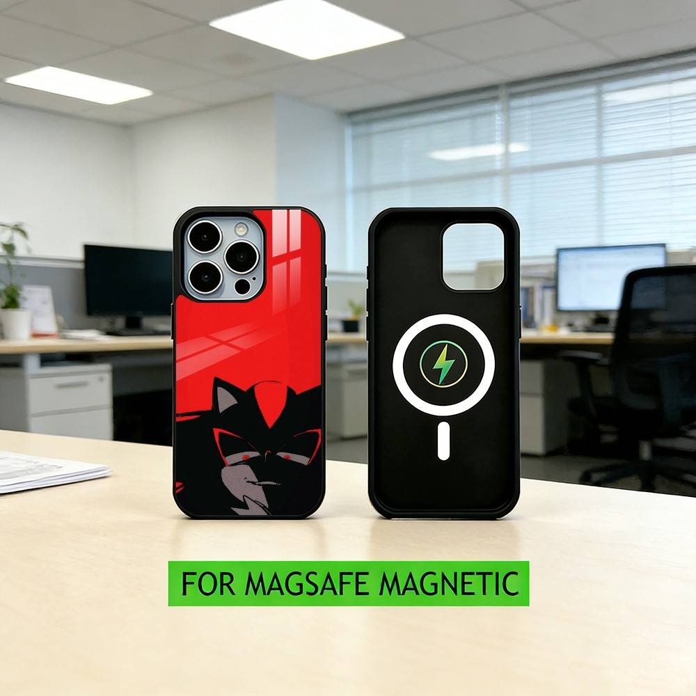 S-Shadow S-Sonic Phone Case For iPhone17,16,15,14,13,12,11 Plus,Pro Magnetic with Magsafe Wireless Charging