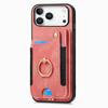 For iPhone 17 Pro Retro PU Leather Case Phone Cover with RFID Blocking Card Holder   /   Ring Holder