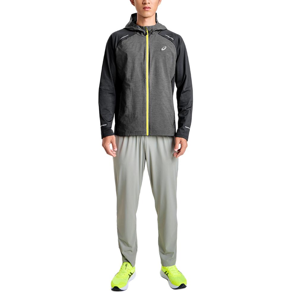 Asics Mens Outdoor Series Quick-Dry Breathable Lace-Up Comfortable Running Knitted Sports Pants Men Bottoms Gray 2031E857-020