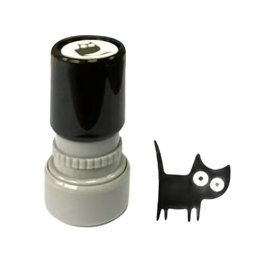 Cute Cartoon Stamps Lovely Small Black Cat Stamp DIY Scrapbooking Decoration Diary Collage Stationery