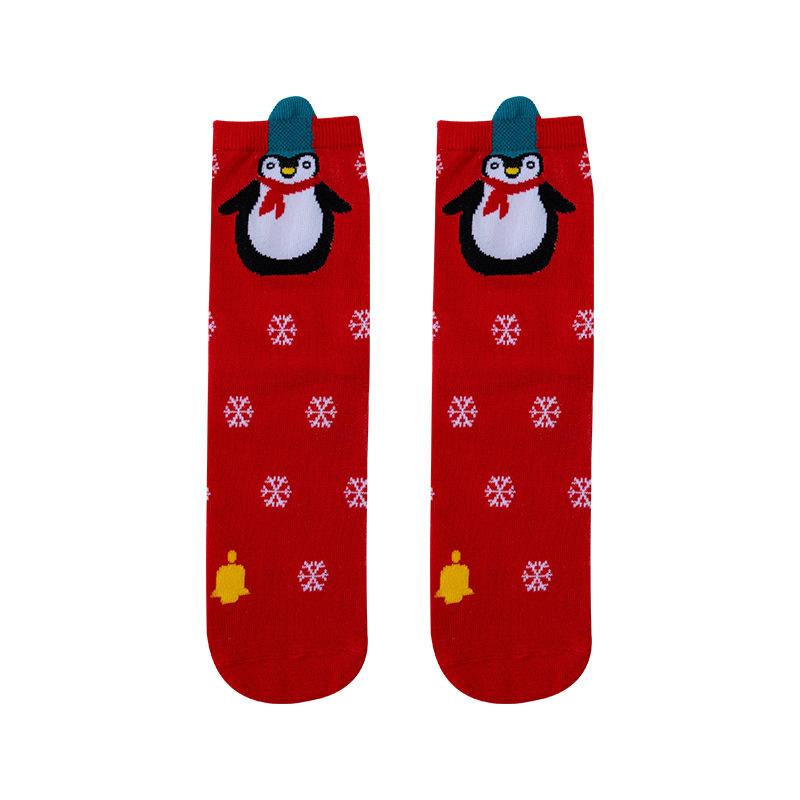 Christmas Socks, Santa Claus, Reindeer, Snowman, Gingerbread, Human Tube, Women's Socks, Cotton Cartoon, Autumn and Winter