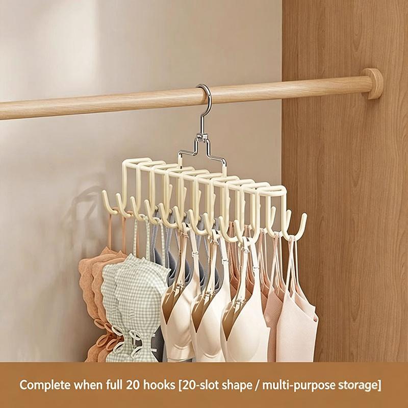 Space Saving Multi Hook Hanger 360 Degree Rotating Hook For Bras Camisoles Tank Tops In Wardrobe