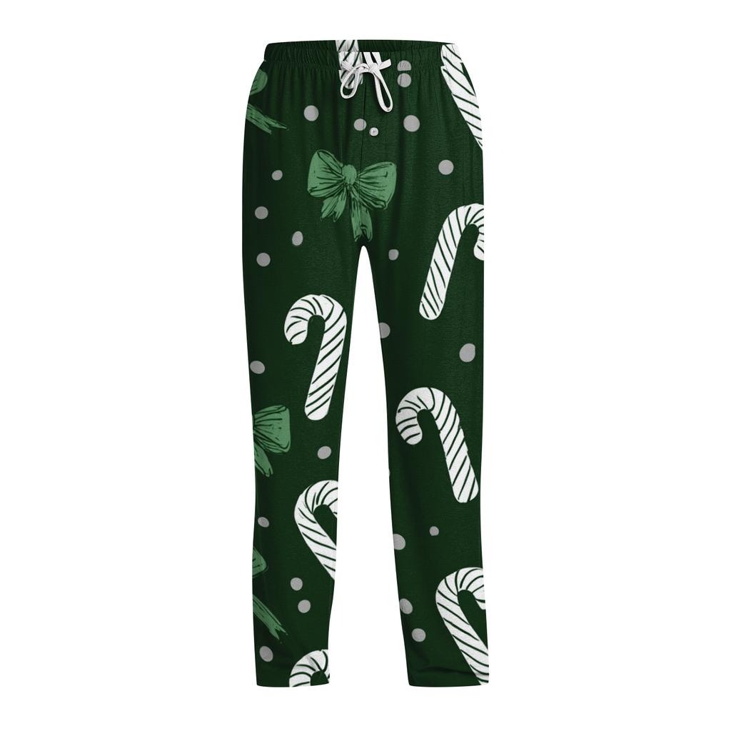 Men's Christmas Print Pajama Pants for and Sleep