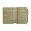 Bottega Veneta Cassette Intreccio Woven Design Double Fold Zipper Wallet Small Women wallet Cave-Green 706010VCQC42916