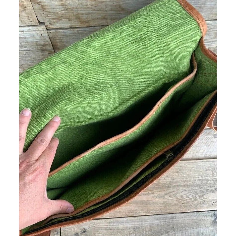 Men's Leather Vintage Laptop Messenger Handmade Briefcase Bag Satchel Gift Her