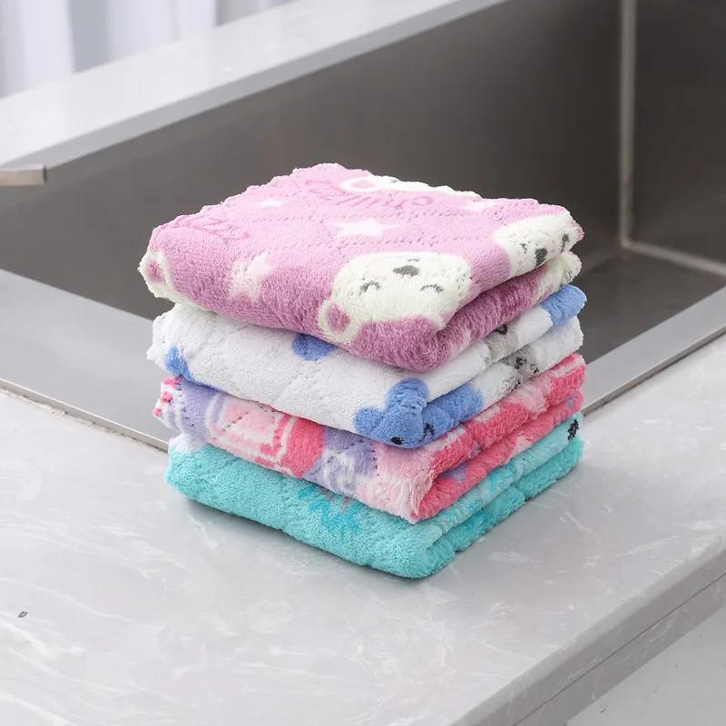 10pcs Microfiber Cleaning Cloth Kitchen Towel Set Dish Towel for Kitchen Items Household Tools Dish Washing Cloth Absorbent Rags
