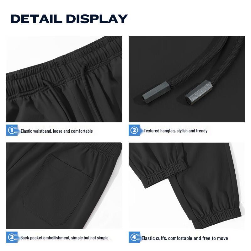 Warrior Men's Summer Quick-Dry Ice Silk Joggers