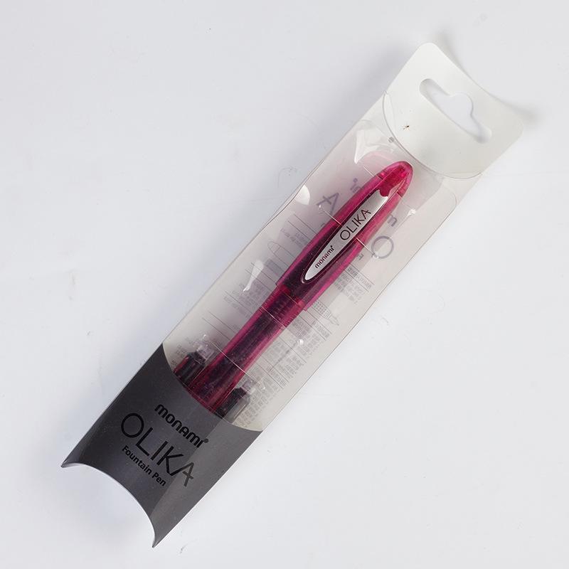 Monami OLIKA Fountain Pen for Students - White, Transparent, Black, Red with Fine Nib