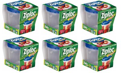 Ziploc Screw Lock Containers, 730ml (1 Container) X 6