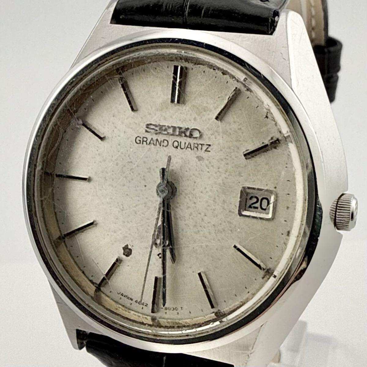 Used SEIKO 4842-8040 SEIKO GRAND QUARTZ Men s Boys Watch Working Item Battery Replaced [B446]