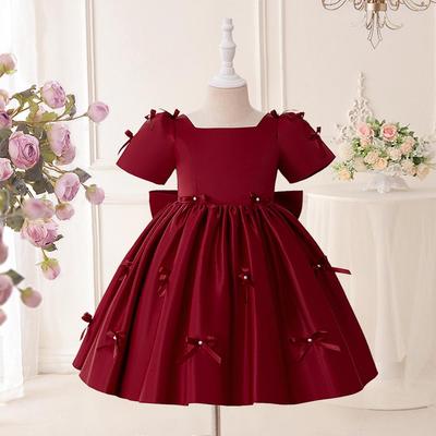 Girls' Cross-Border Princess Bowknot Evening Dress - Fashionable Party Costume