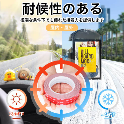 Ultra-strong double-sided tape Uses 3M's super-strong double-sided tape that cannot be peeled off. Multi-purpose executive adhesive tape, waterproof f
