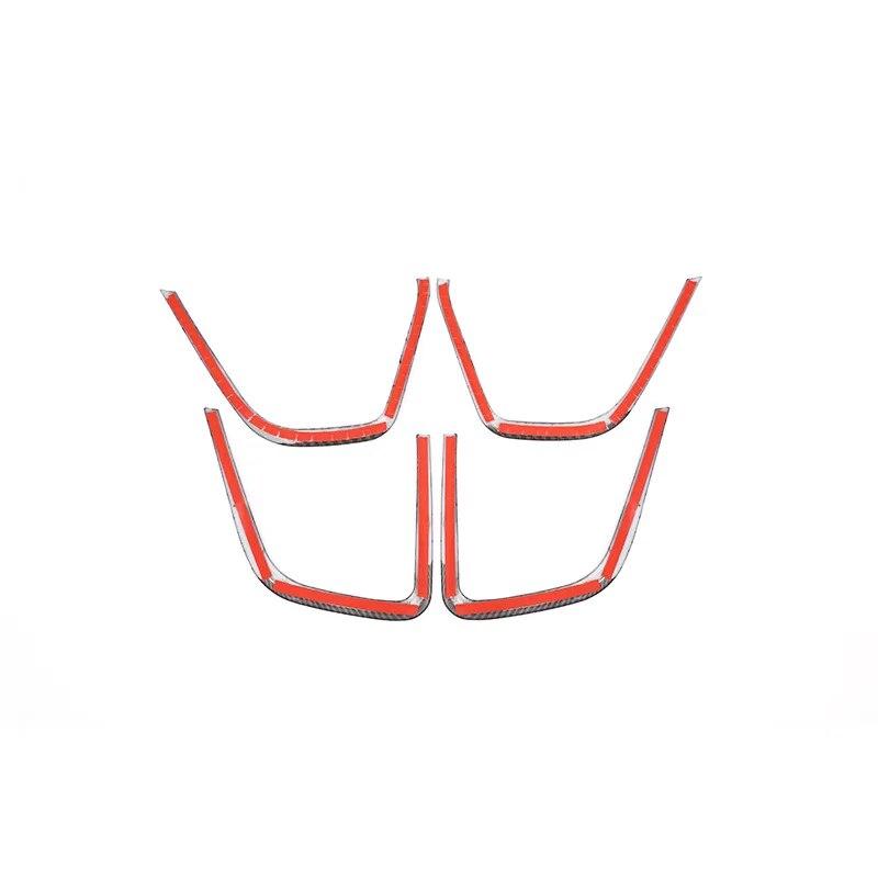 4pcs/Set Carbon Fiber Style Car Interior Door Speaker Frame Trim Fit For Jaguar E-Pace 2018  Auto Interior Accessories