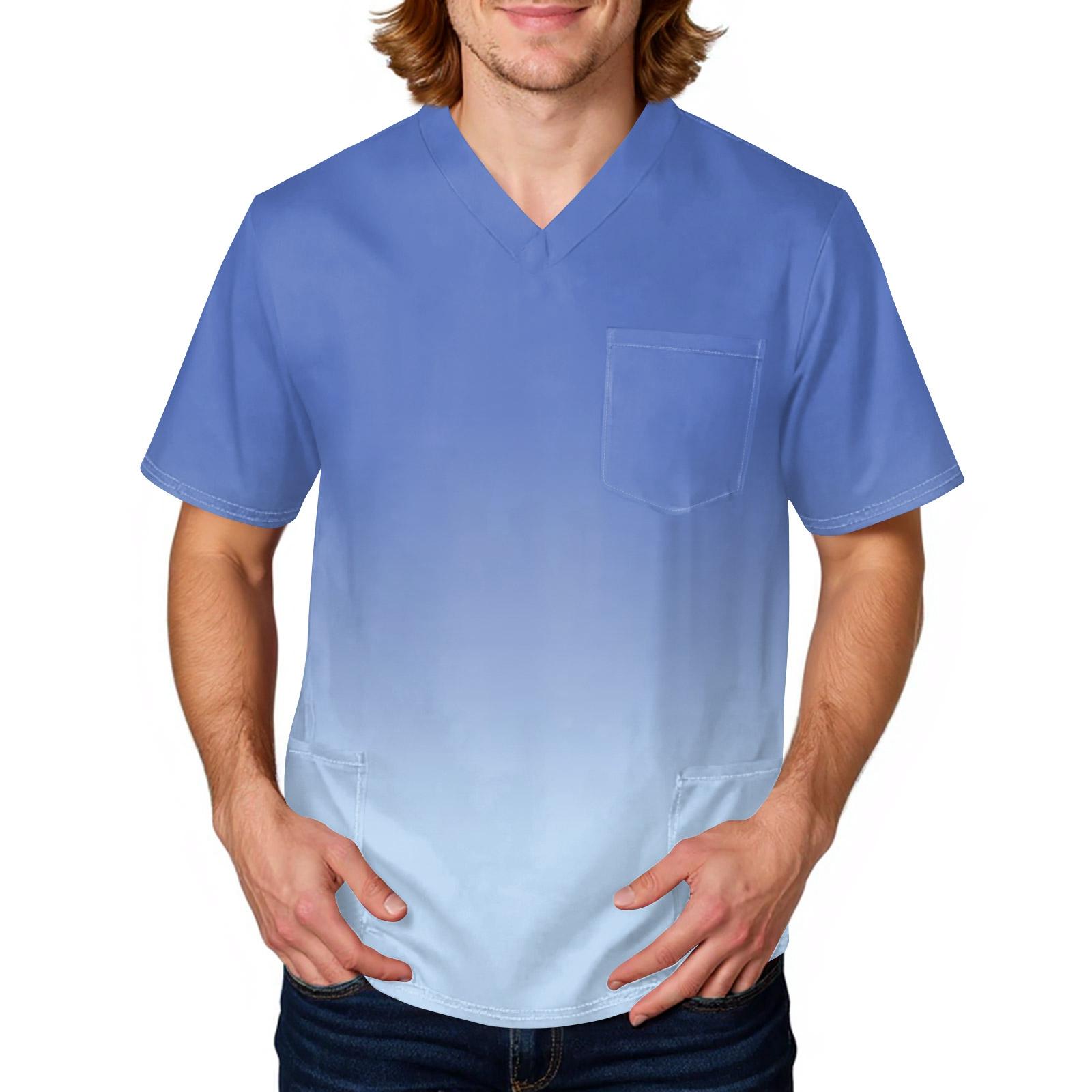 Мужской галстук топ с градиентным принтом V-образный вырез с карманами удобная посадка для ухода и повседневной работы L 1590₽