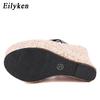 Eilyken Sexy Super 18CM High Heels Platform Wedges Pinch Slippers Women Sandals Mules Shoes Size 35-42