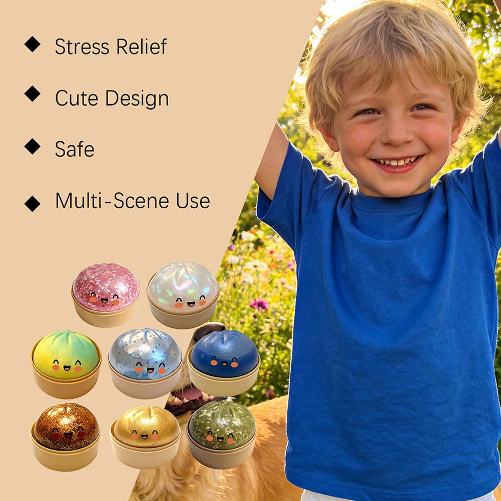 Simulation Knödel Knetspielzeug Squishy Bunt Glitzer Anti-Stress Stressabbau Für Kinder Erwachsene Stressabbau Spielzeug