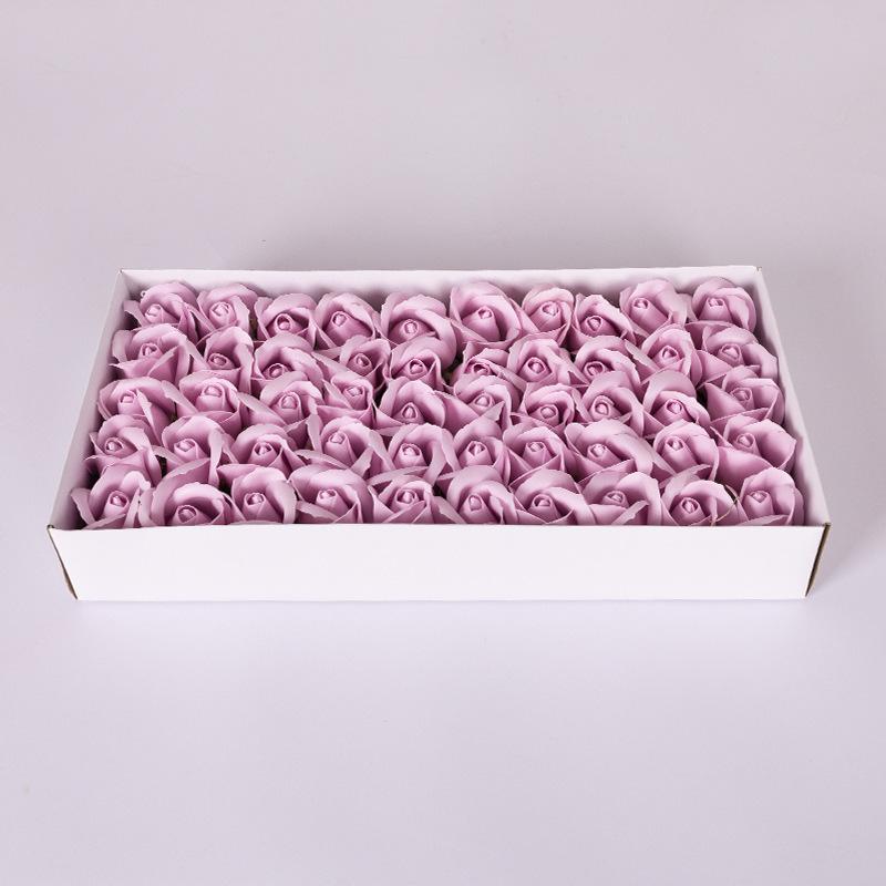 50Pcs/Box Soap Roses Romantic Wedding Valentine'S Day Diy Gift Home Decoration Party Flower Decor Supplies