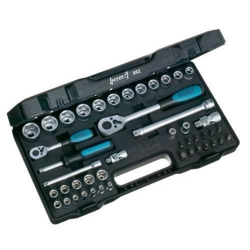 Kit De Douilles 6 Pans - Hazet - 882 - 46 Pièces - Entraînement 1/4" Et 3/8" - Mallette En Plastique