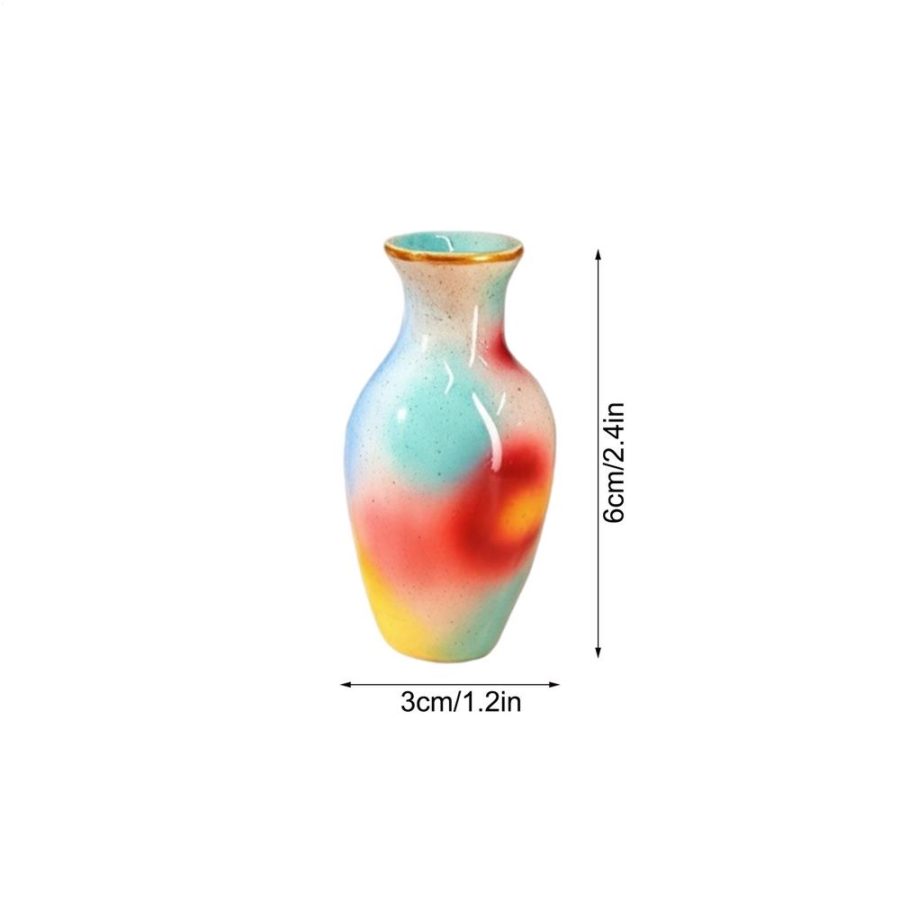

Small Fridge Magnet Decoration Mini Resin Vase MicroLandscape Ornament Fridge Cute Magnets Place Flower Arrangements