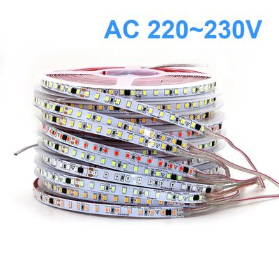 AC220V 230V5M 600 LED Strip 2835 120LEDs/m Home Lamp Strip Red L Blue GreenYellow Pink Flexible And Cuttable Soft Lamp Bar