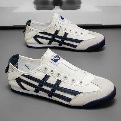 Men's Single Shoes New Summer Breathable Lazy Lace-up Forrest Gump Shoes Versatile Board Shoes Men's Lightweight Versatile Shoes