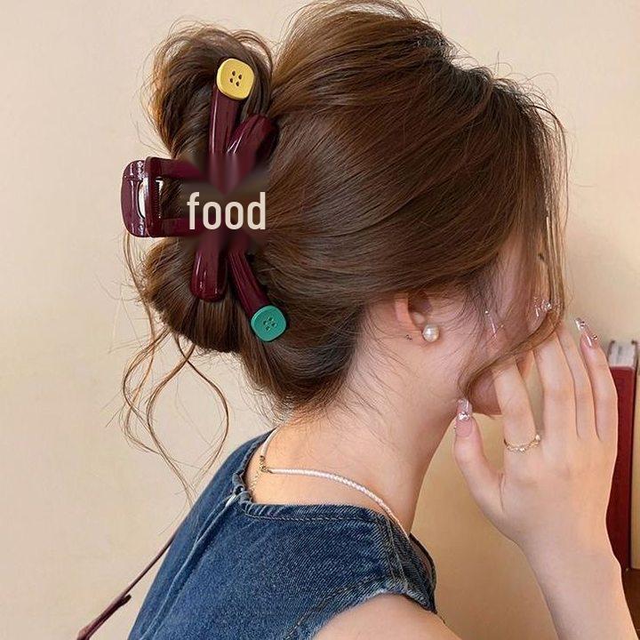 Advanced Sense 2025 Cute Cartoon Shark Claw Hair Clip - Large Size Bun Clip for Women