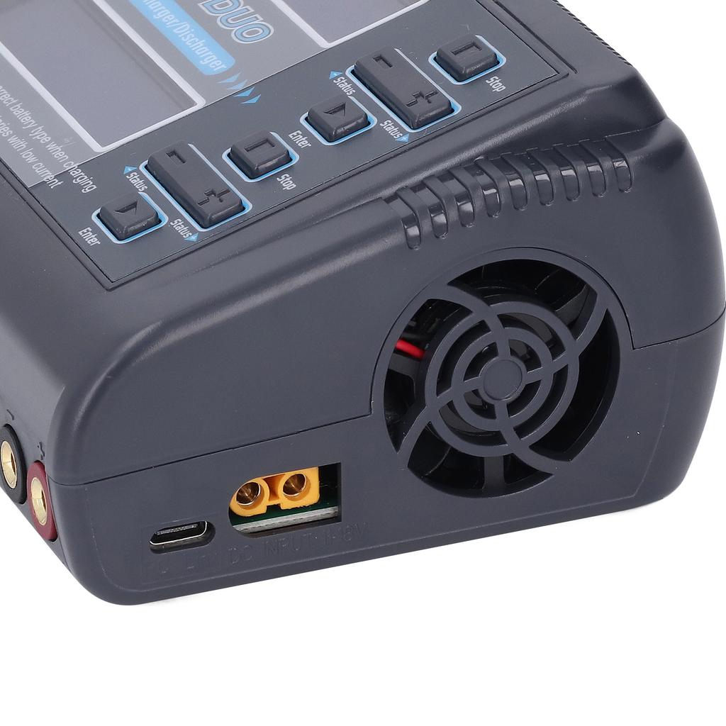 Lipo Battery Charger Dual Lipo Charger RC Aircraft Battery Charger Balance Charger Discharge for LiPo Li Ion LiFe NiCd NiMH UK Plug 100‑240V