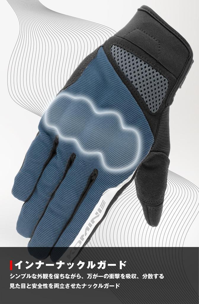 KOMINE Motorcycle Gloves 3D Protect Mesh Gloves Olive 2XL GK-1633
