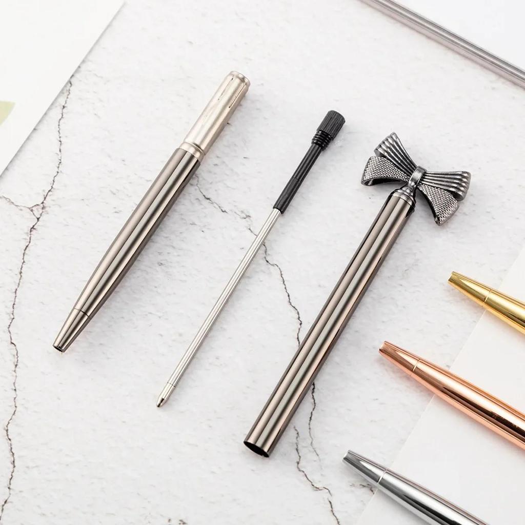Kawaii Cute Bow Ball Pens Ballpen Fashion Girl Ballpoint Pens Pens for School Supplies Office Korean Creative Stationery