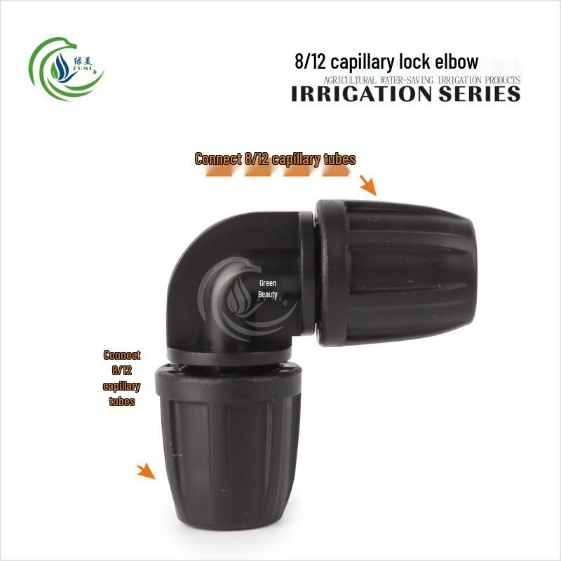 Capillary Fittings Set: 8/12 Straight, Elbow, Tee, 9/12 Connector, Garden Irrigation Auto-Watering