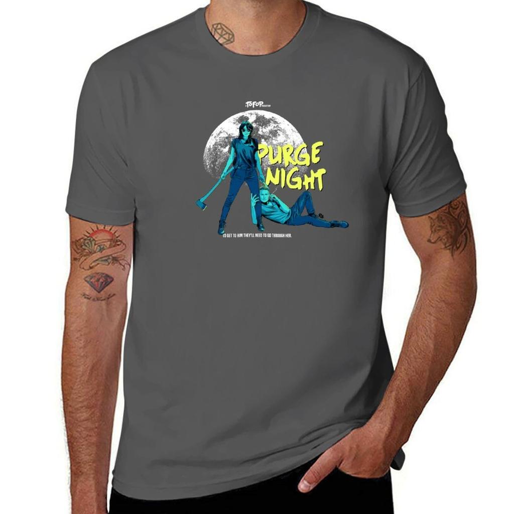 TOFOP  Purge Night TShirt Comfortable Work Wear Tee