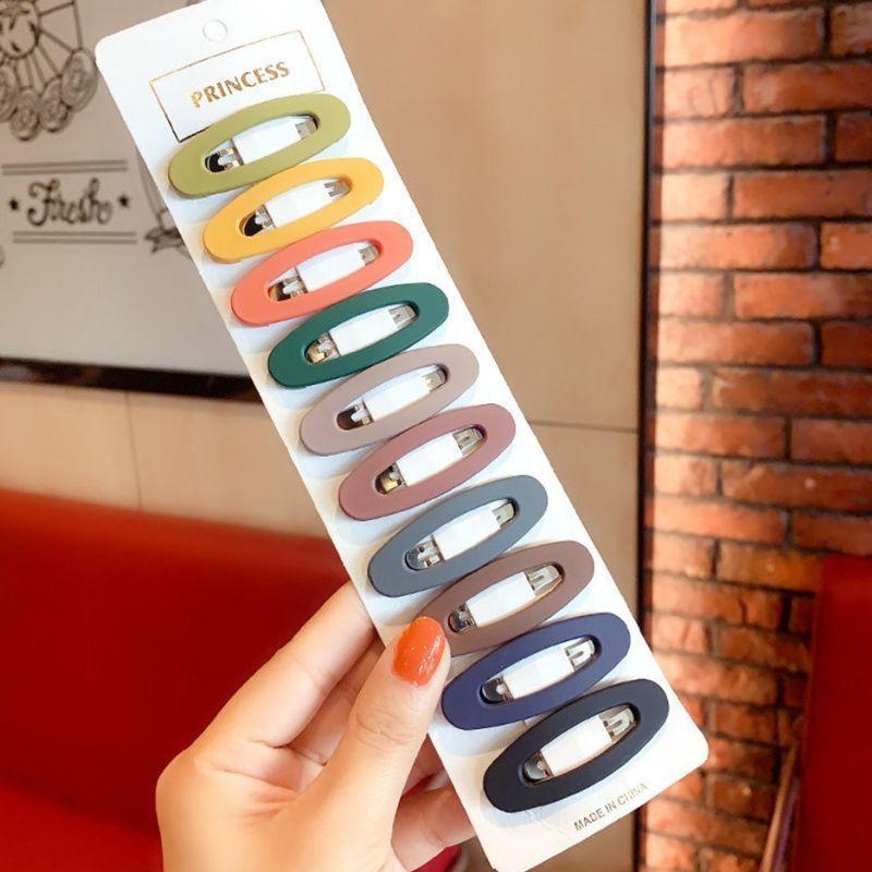 

10 Pcs/set Frosted Candy Color Hair Clip for women Korean style Side clip Fashion Hairpin Girl Hair Accessories