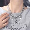 Grey Pearl Double-layer Pearl Tassel Necklaces Exquisite Women's Clavicle Chain  Party