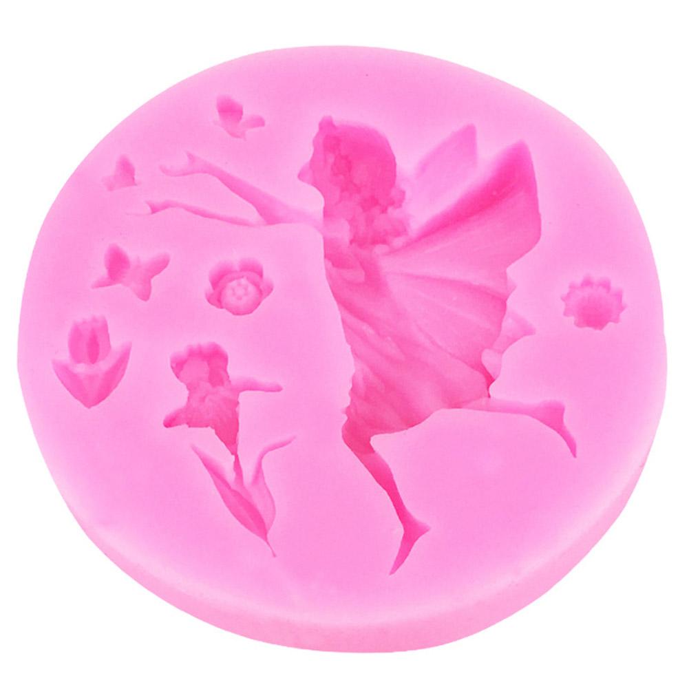 Angel Wings Girl Silicone Mold Fondant Cake Decoration Handmade Soap Chocolate Mold