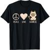 Peace Love Siamese Cat Men Women T-Shirt