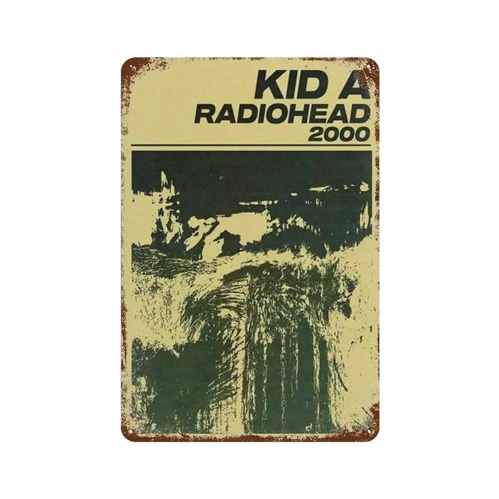 Vintage Rock Band Radiohead Music Art Poster Retro Metal Tin Sign Plaque for Home Room Bar Club Man Cave Cafe Decor Wall Plat