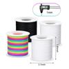 Stretchy Bracelet String Kit For DIY Crafts, 4 Rolls Elastic String With Scissors& Beading Needle, 1Mm Thickness Cord