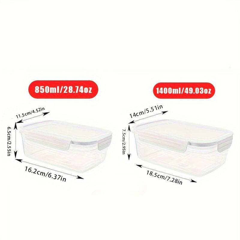 

850мл+1400мл/28,75 унц+47,35 унц пищевой замороженный контейнер для хранения, пластиковая коробка для карточек чистый