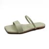 Women's 2022 Summer Square Toe Flat Sandals with Open Toe and Strap