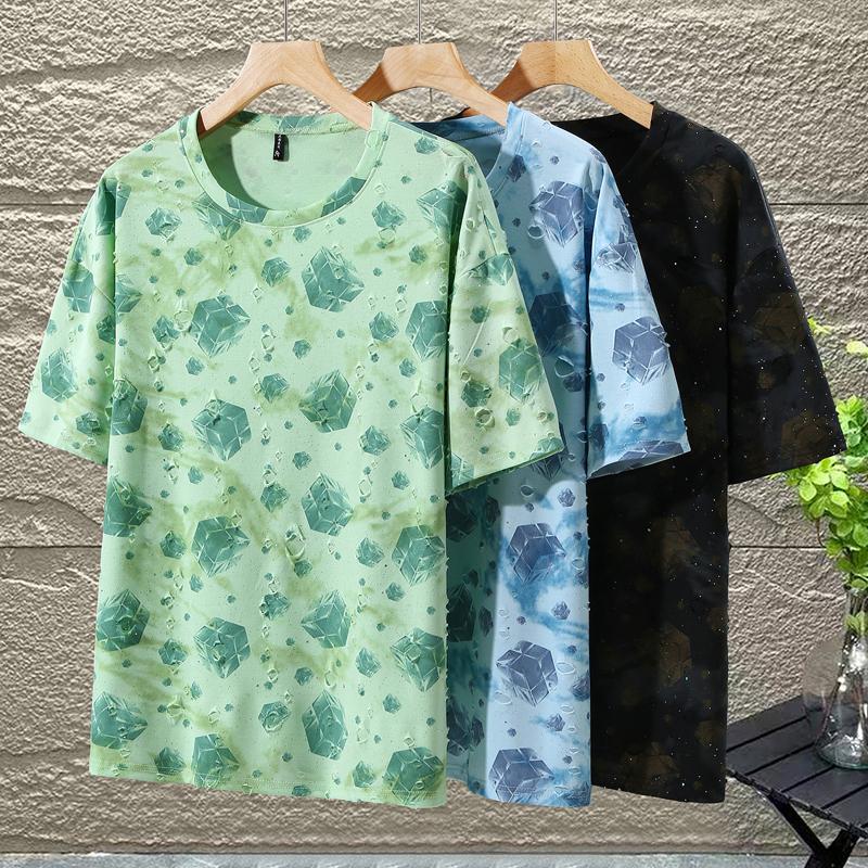 Plus Size 5XL-12XL Fashion Oversized T-shirt Men Tops Casual Vintage Short Sleeve Tee Summer Clothing