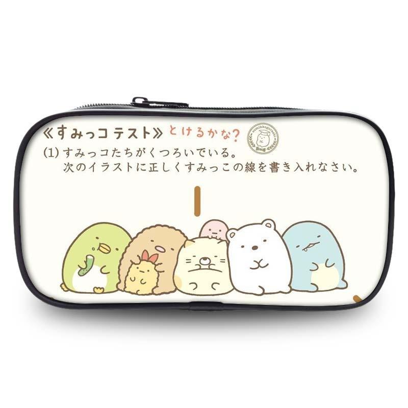 Söt pennställ från Sumikkogurashi i slitstarkt nylon för skol- och kontorsmaterial