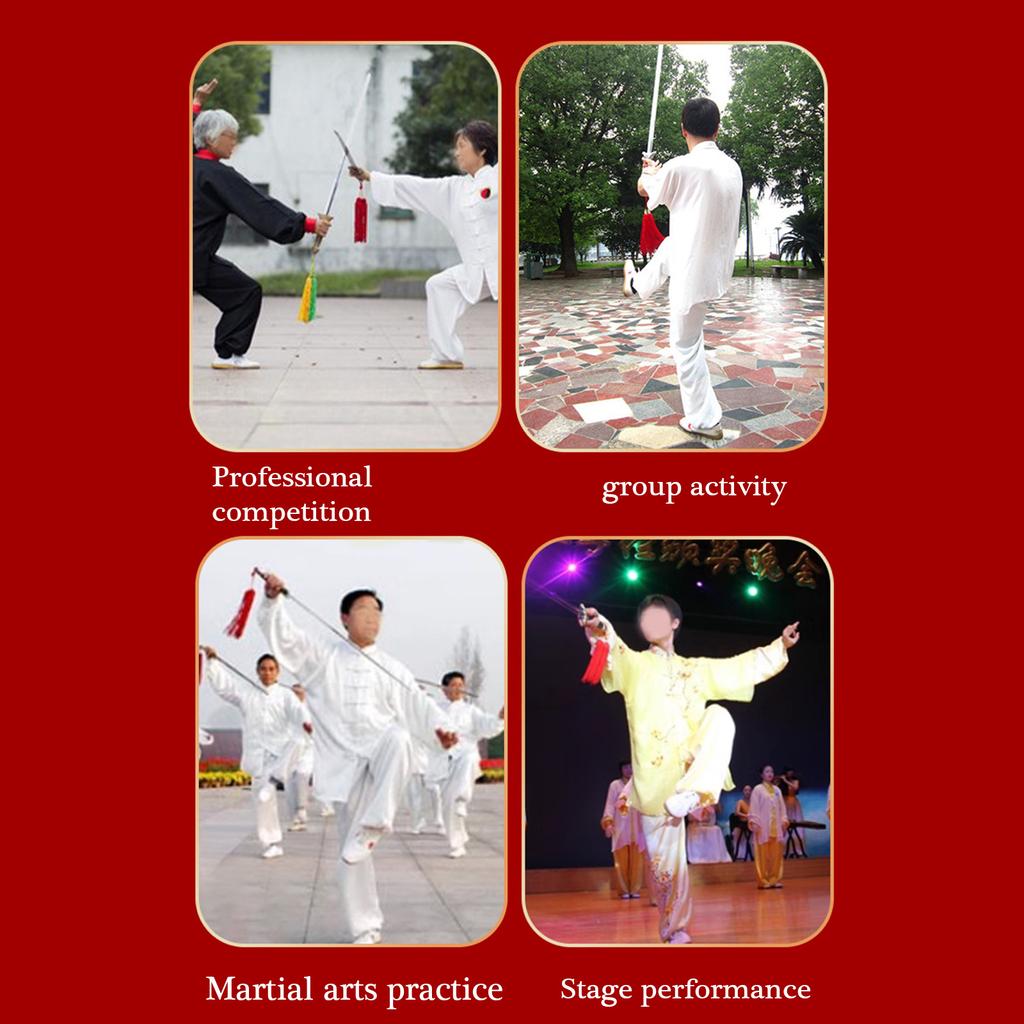 Multipurpose Chinese Kungfu Swords Tassels Elegant Ice Silk Designs Accessory for Martial Arts and Cultural Displays