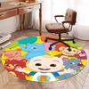 CoComelon Printed Round Rug Carpet Chair Rug Area Rug Entryway Doormats,for Office Chair Living Room Bedroom Kitchen Room.