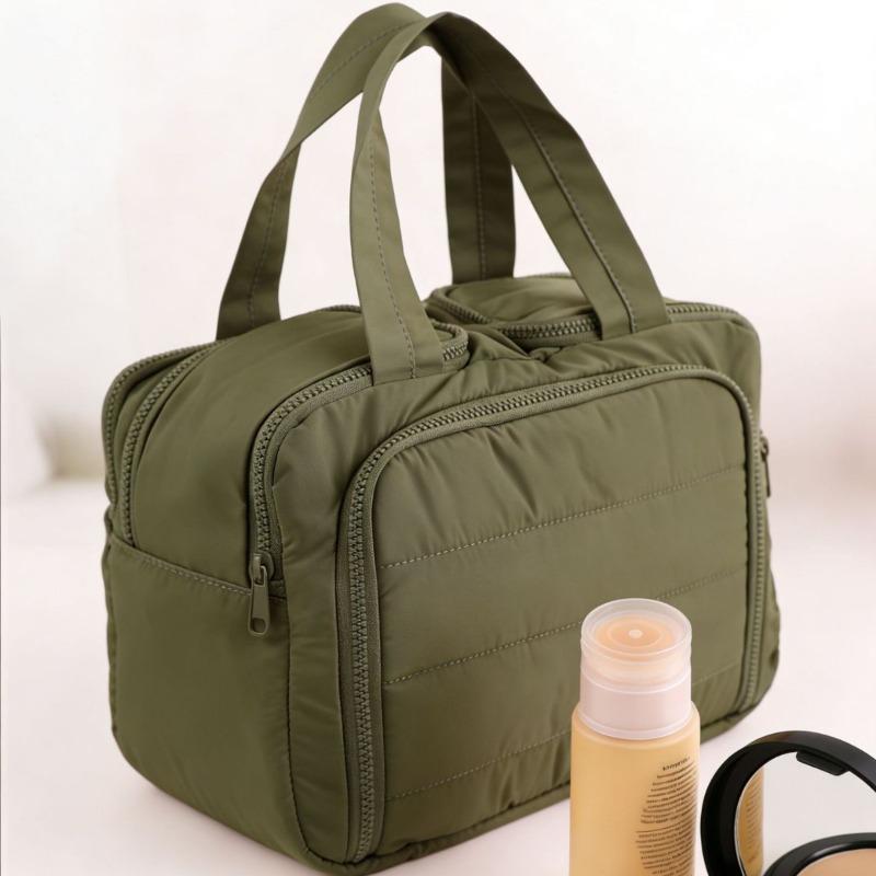 1pcs Large Capacity Makeup Bag Portable Outdoor Travel Toiletry Storage Pouch Multifunctional Cosmetic Organizer