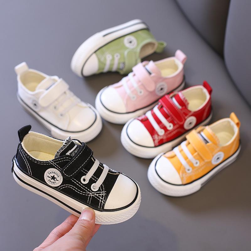 2025 Spring New Korean Version of Children's Board Shoes Boys Canvas Shoes Versatile Baby Girl Casual Shoes Children's Cloth Shoes Tide