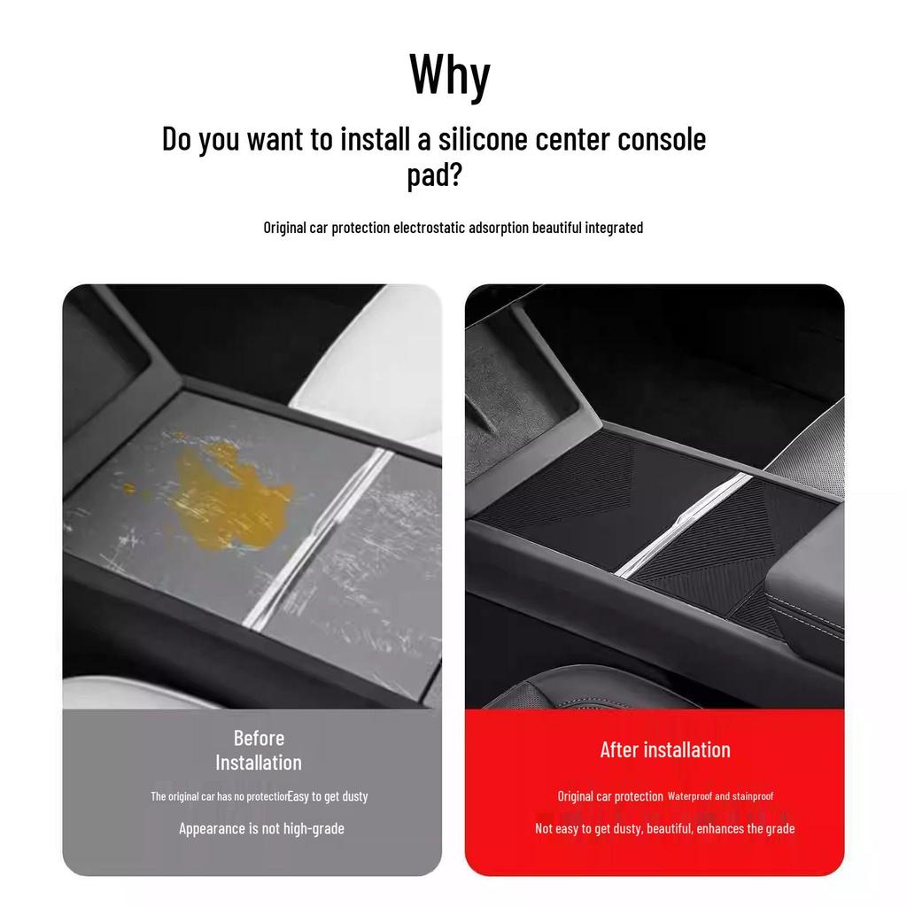 Silikon-Anti-Rutsch-Matte für Tesla Model 3/Y Konsolenschutz
