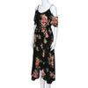Fashion Women's Print Sexy Halter Short Sleeved Summer Dress